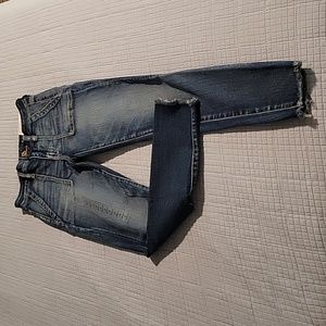 American Eagle High Rise Jeggings Cropped Next Level Stretch Size 4 New